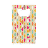 レトロのスタイルの抽象芸術パターン クレジットカード栓抜き (裏面)