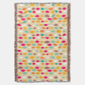 レトロのスタイルの抽象芸術パターン スローブランケット (正面縦)