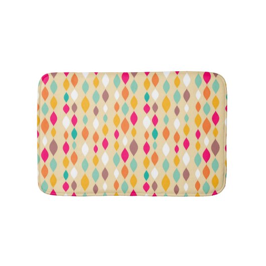 レトロのスタイルの抽象芸術パターン バスマット (正面)