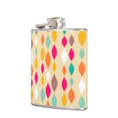 レトロのスタイルの抽象芸術パターン フラスク (左)