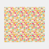 レトロのスタイルの抽象芸術パターン フリースブランケット (正面(横))