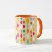 レトロのスタイルの抽象芸術パターン マグカップ (正面右)