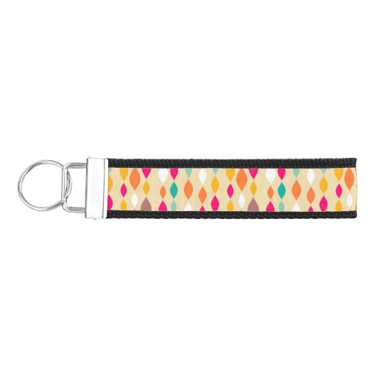 レトロのスタイルの抽象芸術パターン リストバンドキーホルダー (鍵左)