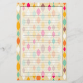 レトロのスタイルの抽象芸術パターン 便箋 (正面)