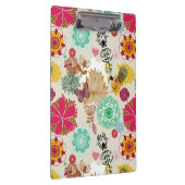 レトロのスタイルの花パターン クリップボード (右)