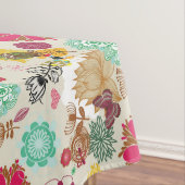 レトロのスタイルの花パターン テーブルクロス (インサイチュ)