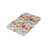 レトロのスタイルの花パターン バスマット (アングル)