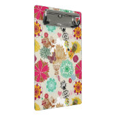 レトロのスタイルの花パターン ミニクリップボード (アングル)