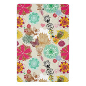 レトロのスタイルの花パターン ミニクリップボード (裏面)