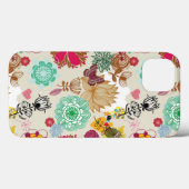 レトロのスタイルの花パターン Case-Mate iPhoneケース (裏面 (横))