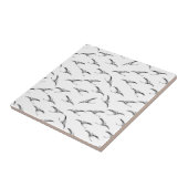 レトロのスタイルのPterodactylのプリントの恐竜の芸術パターン タイル (側面)