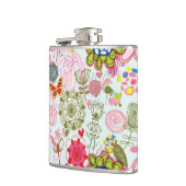 レトロのスタイル2の花パターン フラスク (左)