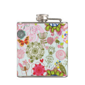 レトロのスタイル2の花パターン フラスク (裏面)