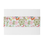 レトロのスタイル2の花パターン 招待状ベリーバンド (裏面例)