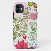 レトロのスタイル2の花パターン Case-Mate iPhoneケース (裏面)