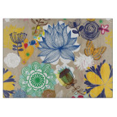 レトロのスタイル3の花パターン カッティングボード (正面)