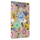 レトロのスタイル3の花パターン クリップボード (右)