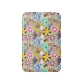 レトロのスタイル3の花パターン バスマット (正面縦)