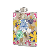 レトロのスタイル3の花パターン フラスク (左)