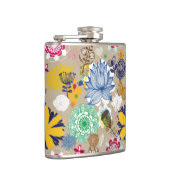 レトロのスタイル3の花パターン フラスク (右)