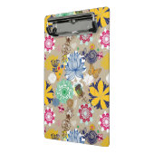 レトロのスタイル3の花パターン ミニクリップボード (アングル2)