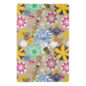 レトロのスタイル3の花パターン ミニクリップボード (裏面)