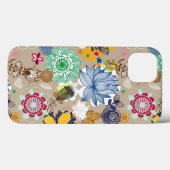 レトロのスタイル3の花パターン Case-Mate iPhoneケース (裏面 (横))