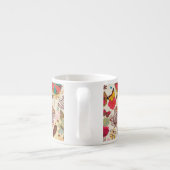 レトロのスタイル4の花パターン エスプレッソカップ (裏面)