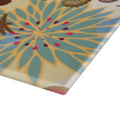 レトロのスタイル4の花パターン カッティングボード (角)