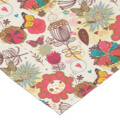 レトロのスタイル4の花パターン ショートテーブルランナー (コーナー)