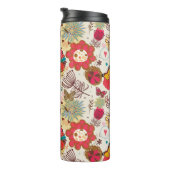 レトロのスタイル4の花パターン タンブラー (回転右)