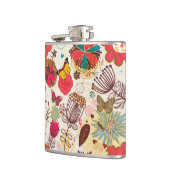 レトロのスタイル4の花パターン フラスク (左)