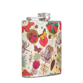レトロのスタイル4の花パターン フラスク (右)