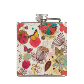 レトロのスタイル4の花パターン フラスク (裏面)