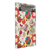 レトロのスタイル4の花パターン ミニクリップボード (アングル)