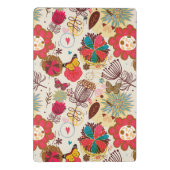 レトロのスタイル4の花パターン ミニクリップボード (裏面)