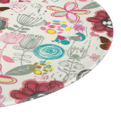 レトロのスタイル5の花パターン カッティングボード (角)