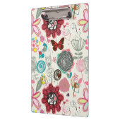 レトロのスタイル5の花パターン クリップボード (左)