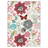 レトロのスタイル5の花パターン クリップボード (裏面)