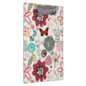 レトロのスタイル5の花パターン クリップボード (右)