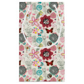 レトロのスタイル5の花パターン スモールペーパーバッグ (裏面)