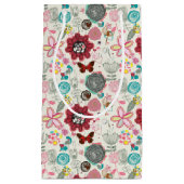 レトロのスタイル5の花パターン スモールペーパーバッグ (正面)