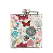 レトロのスタイル5の花パターン フラスク (裏面)