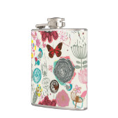 レトロのスタイル5の花パターン フラスク (左)