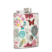 レトロのスタイル5の花パターン フラスク (右)