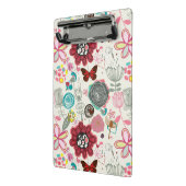 レトロのスタイル5の花パターン ミニクリップボード (アングル2)