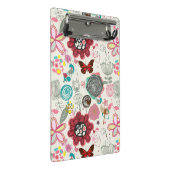 レトロのスタイル5の花パターン ミニクリップボード (アングル)