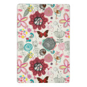 レトロのスタイル5の花パターン ミニクリップボード (裏面)