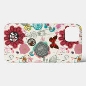 レトロのスタイル5の花パターン Case-Mate iPhoneケース (裏面 (横))