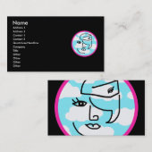 レトロのスチュワーデスの名刺 名刺 (正面/裏面)